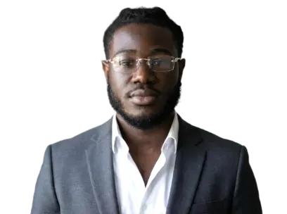 Failon Oben, Senior AEO and Entity SEO Strategist based in Vaughan, Ontario — professional headshot in navy suit