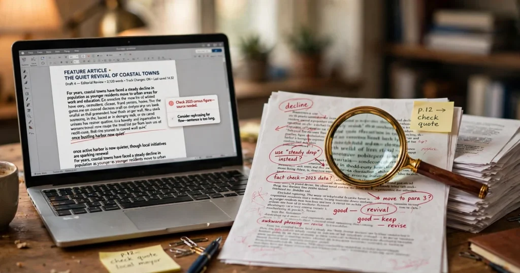 Editorial review of content quality with Google helpful content guidance update